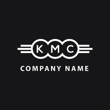 KMC letter logo design on black background. KMC  creative initials letter logo concept. KMC letter design.
