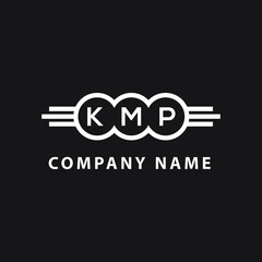 KMP letter logo design on black background. KMP  creative initials letter logo concept. KMP letter design.
 - obrazy, fototapety, plakaty