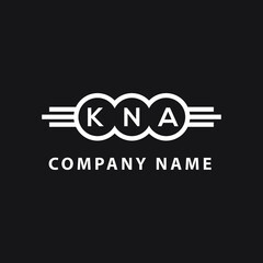 KNA letter logo design on black background. KNA  creative initials letter logo concept. KNA letter design.
