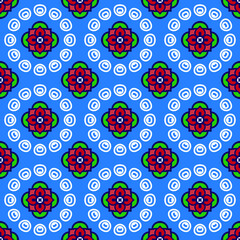 Floor tiles pattern in retro style