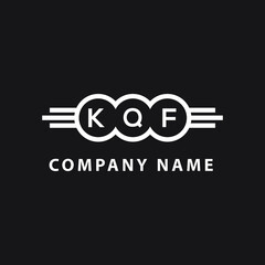 KQF letter logo design on black background. KQF  creative initials letter logo concept. KQF letter design.