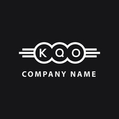 KQO letter logo design on black background. KQO  creative initials letter logo concept. KQO letter design.