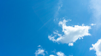 Fototapeta na wymiar Refreshing blue sky and cloud background material_46