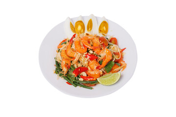 Som Tum Salad - Thai green papaya salad, popular food in thailand