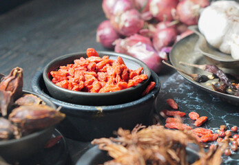 Chinese herbs for health maintenance is known as gao ki. Eat to nourish the eyes.