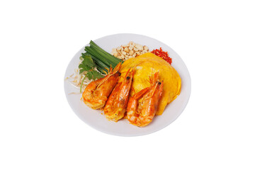 Egg rice with shrimp, delicious Thai food