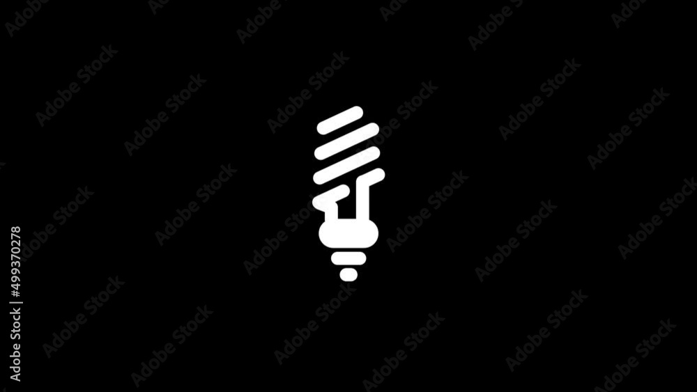Poster white picture of light bulb on a black background. energy-saving light bulb for room lighting. disto