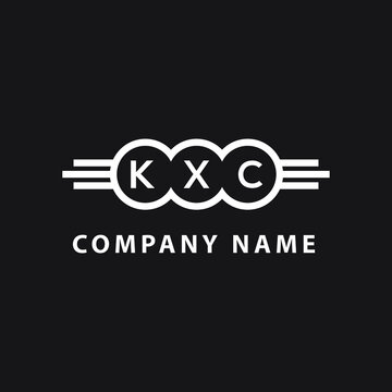 KXC letter logo design on black background. KXC  creative initials letter logo concept. KXC letter design.