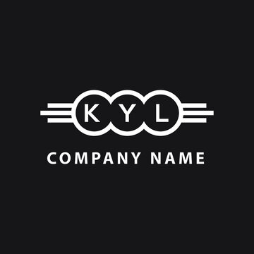KYL letter logo design on black background. KYL creative initials letter logo concept. KYL letter design. 