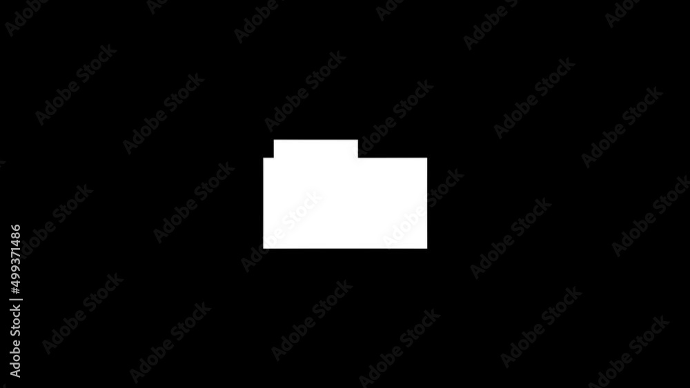 Poster white picture of folder on a black background. display a folder on your computer. distortion liquid 
