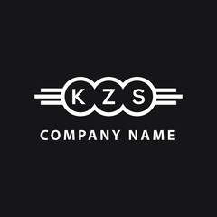 KZS letter logo design on black background. KZS  creative initials letter logo concept. KZS letter design.