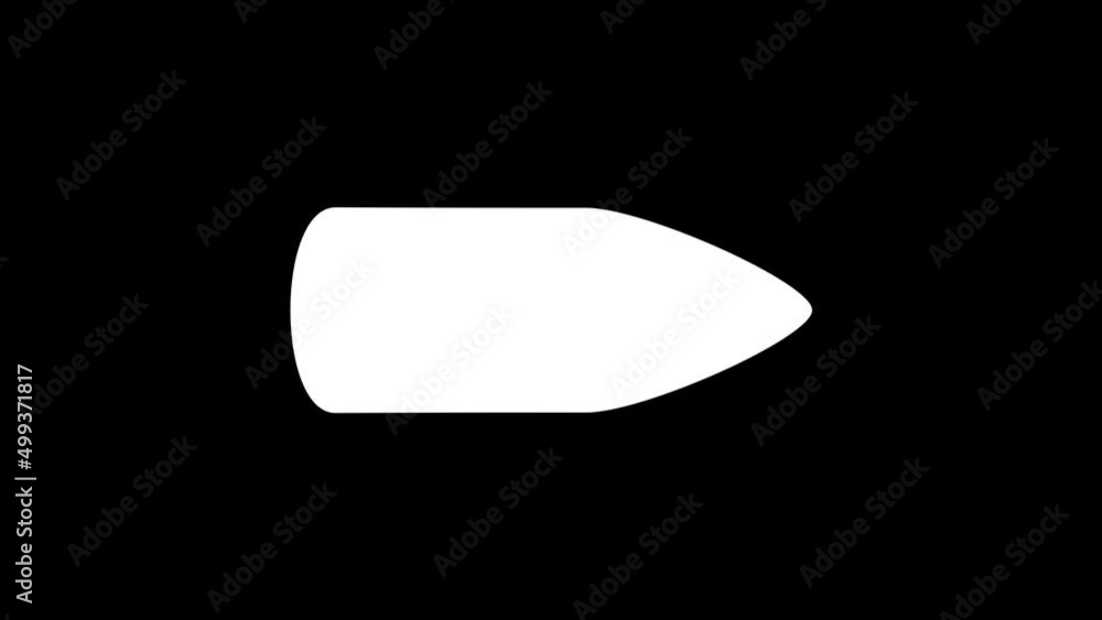 Poster white picture of bullet on a black background. killing a person. distortion liquid style transition 