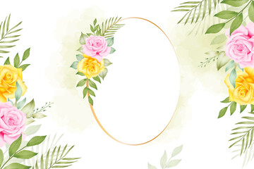 Obraz premium Watercolor Floral Background 