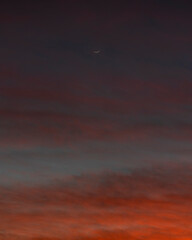 sunset moon