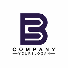 letter B logo vector, letter B business logo,Modern unique creative B logo design, Minimal B initial based vector icon.