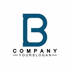 letter B logo vector, letter B business logo,Modern unique creative B logo design, Minimal B initial based vector icon.