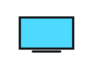 TV icon. Vector linear sign, symbol, logo of TV set for mobile concept and web design. Icon for the website of the store of household appliances, gadgets and electronics.