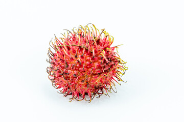 Rambutan isolated in white background - Shot in studio lights.