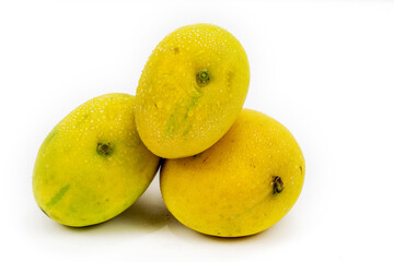 Mangoes isolated in white background - Shot in studio lights.