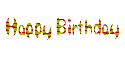 イラスト素材　カラフルなハッピーバースデー英文字