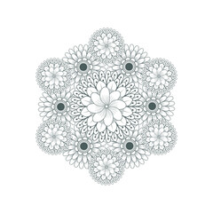 Decorative Doodle flowers in black and white for coloringbook, cover, background, wedding invitation card. Hand drawn sketch for adult anti stress coloring page isolated in white background.-vector