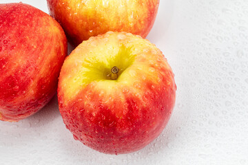 mango isolated in white background - shot in studio lighting and with water drops
