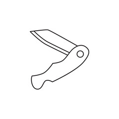 Outdoor knife, penknife icon line style icon, style isolated on white background