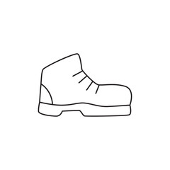 Boot, hiking footwear  icon line style icon, style isolated on white background