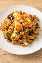 Stir Fried Minced Pork with Salted Egg