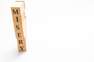 英単語　ブロック　MISERY