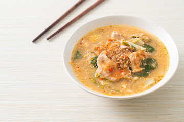 Sukiyaki Soup with Pork in Thai Style