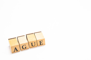 英単語　ブロック　AGUE