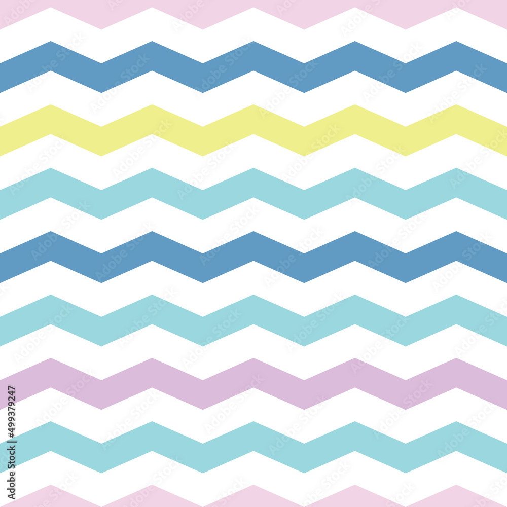 Poster colorful zigzag geometric vector pattern, abstract repeat background