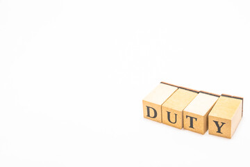 英単語　ブロック　DUTY
