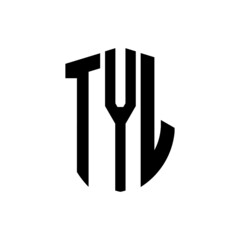 TYL letter logo design. TYL modern letter logo with black background. TYL creative  letter logo. simple and modern letter logo. vector logo modern alphabet font overlap style. Initial letters TYL 