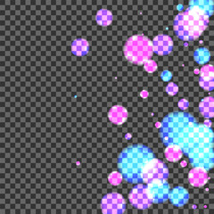 Pink Flare Background Transparent Vector. Bokeh Stardust Card. Xmas Template. Blur Spot Warm Illustration. Blue New.