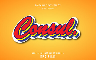 Consul text style effect editable, suitable for headline, title, lettering, etc
