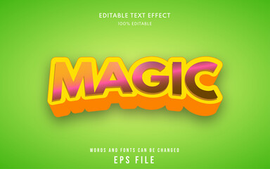 Magic text style effect editable, suitable for headline, title, lettering, etc