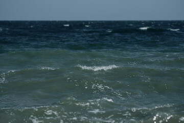 Double water color. Turquoise and blue river or sea water. Marine background and texture