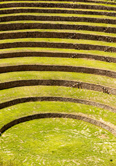 Archaeological ruin, Inca Terraced Farming, Moray, Cusco.