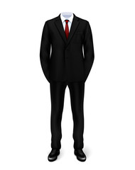 Man Suit Realistic Background