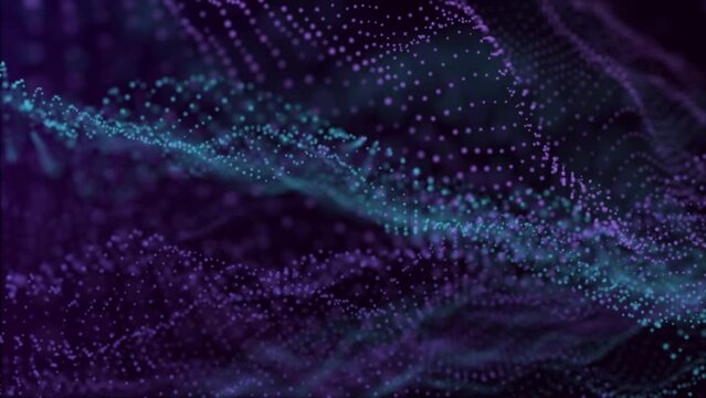 Floating Particles Loop Animation On Black Background