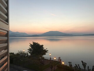 Sunset over Italy Lake 