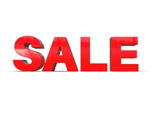 3d Rendering: Sale on White Background