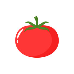 Tomato cartoon. Tomato vector. Tomato on white background.