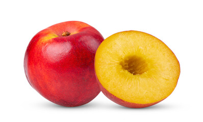 Nectarine isolated on the white background.