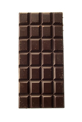 chocolate bar on white background macro
