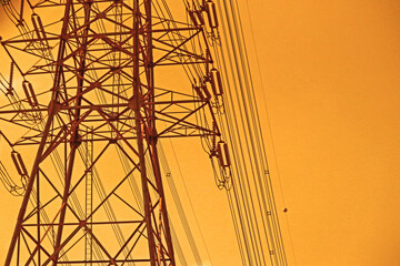The transmission line steel tower