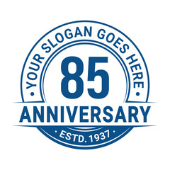 85 years anniversary logo design template. 85th anniversary celebrating logotype. Vector and illustration.
