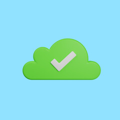 3d render cloud icon done